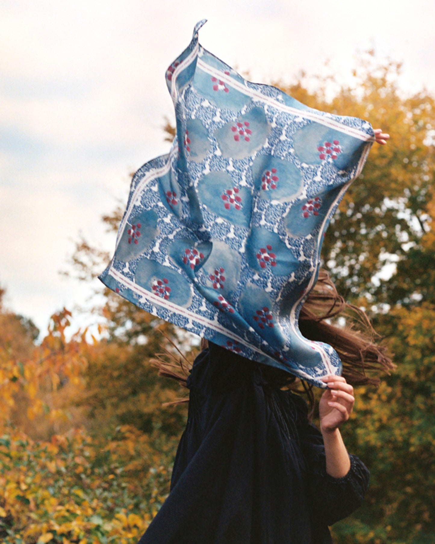 Pansy Silk Scarf